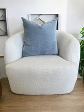 Load image into Gallery viewer, Steel Blue Suede-Touch Accent Pillow
