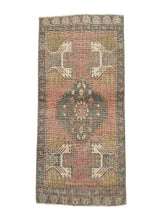 Load image into Gallery viewer, Faded Tribal Turkish Runner – Sunset Rose &amp; Olive
