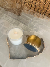 Load image into Gallery viewer, Agate &amp; Brass Candle Holder
