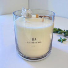 Load image into Gallery viewer, Haus Signature Caribbean Teakwood Crystal Candle – Quartz &amp; Agate
