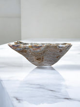 Load image into Gallery viewer, Hand-Carved Onyx Bowl — Gray, Taupe &amp; Rust Veining
