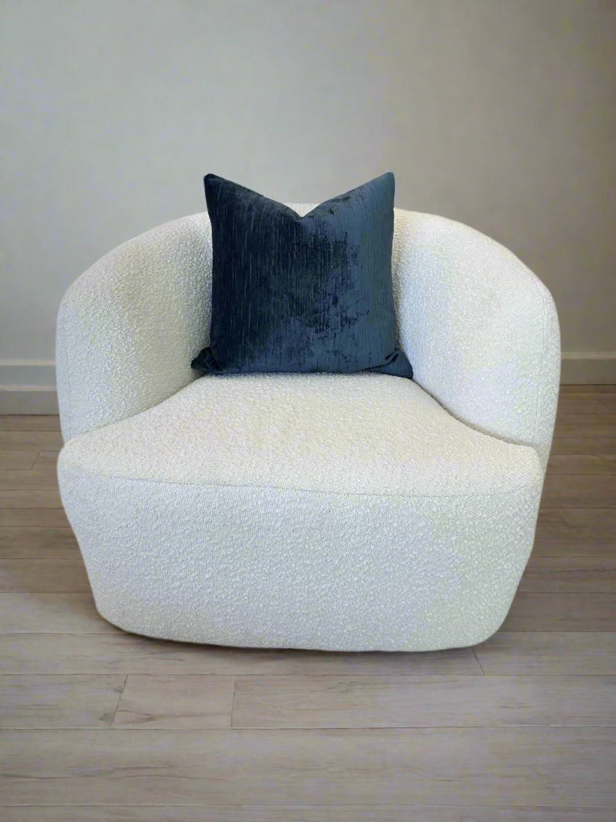 20x20 Textured Velvet Pillow - Midnight Blue