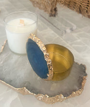 Load image into Gallery viewer, Agate &amp; Brass Candle Holder
