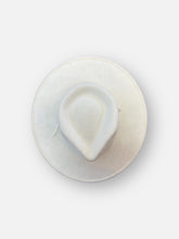 Load image into Gallery viewer, Handcrafted Cream Crystal Fedora
