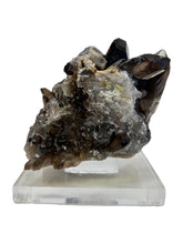 Load image into Gallery viewer, Small Smoky Quartz Cluster on Lucite Base
