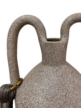 Load image into Gallery viewer, Tall Brazilian Clay Vase with Silk Tassel and Natural Stone Beads
