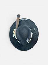 Load image into Gallery viewer, Handcrafted Midnight Feather Fedora
