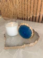 Load image into Gallery viewer, Agate &amp; Brass Candle Holder
