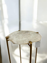 Load image into Gallery viewer, Frosted Agate Accent Table with Matte Gold Base
