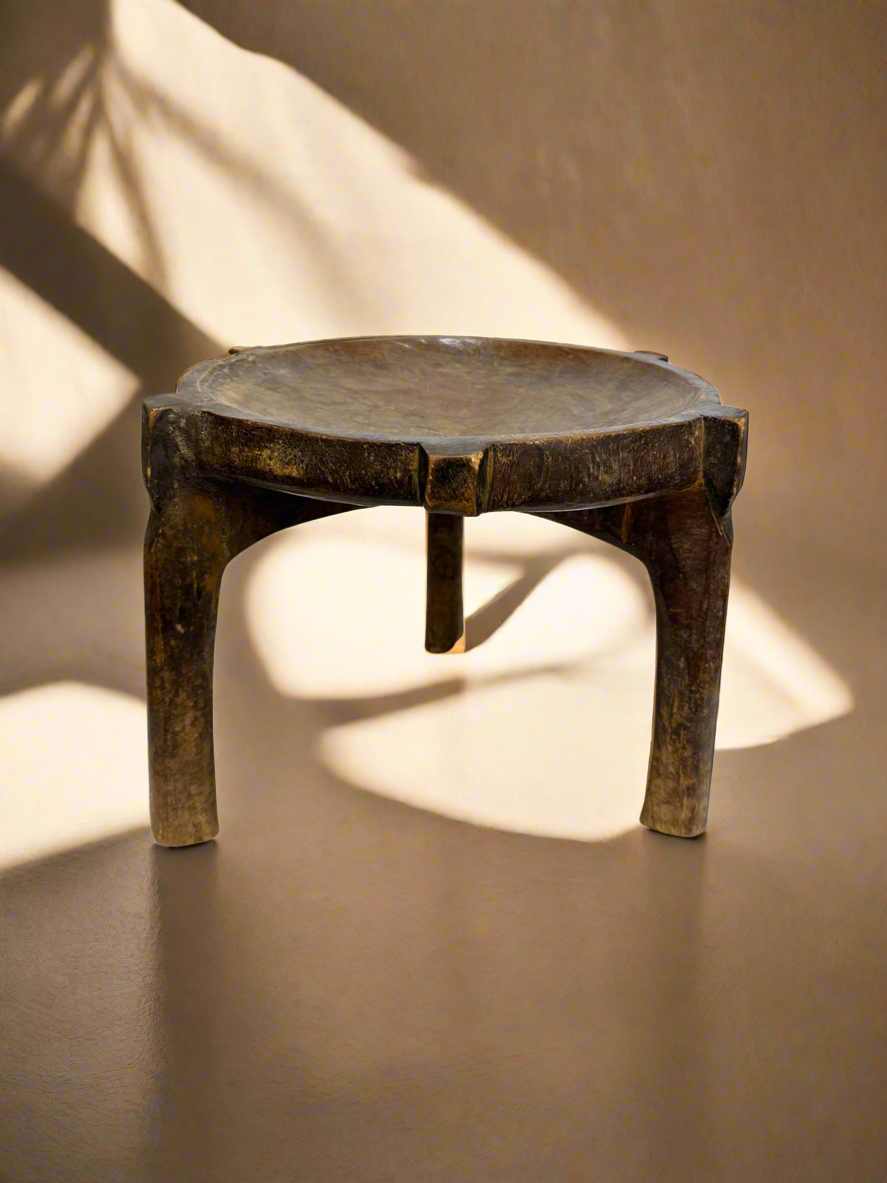 African Vintage Wooden Stool- Hand Carved