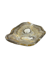 Load image into Gallery viewer, Mini Organic and Polished Onyx Bowl – Natural Cream &amp; Grey Veining
