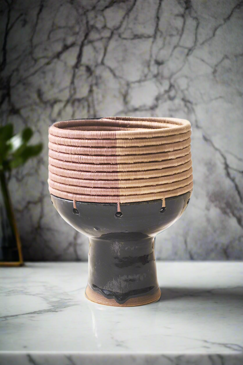 Woven Pedestal Vase