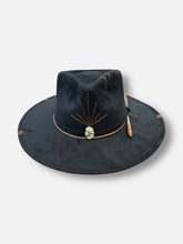 Load image into Gallery viewer, Handcrafted Black Crystal Fedora
