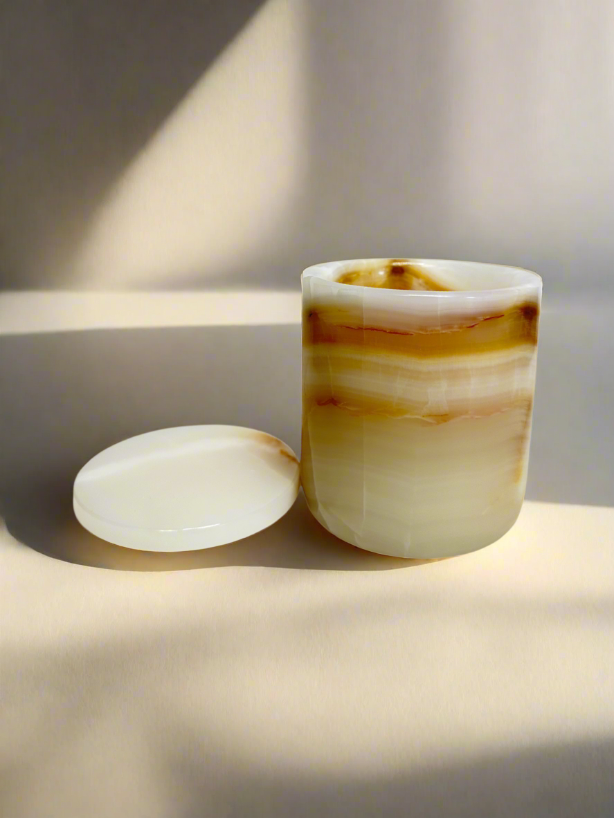 Polished Onyx Candle