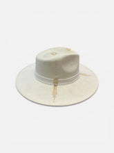 Load image into Gallery viewer, Handcrafted Ivory Sunburst Fedora
