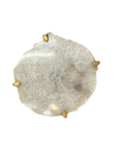 Load image into Gallery viewer, Frosted Agate Accent Table with Matte Gold Base
