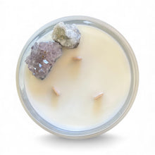 Load image into Gallery viewer, Haus Signature Caribbean Teakwood Crystal Candle – Amethyst &amp; Celestine
