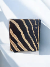 Load image into Gallery viewer, Zebra hide ottoman

