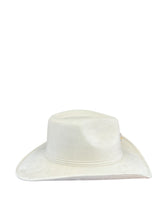 Load image into Gallery viewer, Ivory Western Hat with Crystal Quartz | Handmade Luxury Cowboy Hat
