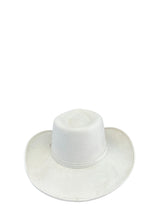 Load image into Gallery viewer, Ivory Western Hat with Crystal Quartz | Handmade Luxury Cowboy Hat

