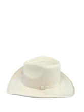 Load image into Gallery viewer, Ivory Western Hat with Crystal Quartz | Handmade Luxury Cowboy Hat
