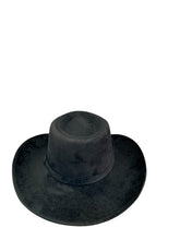 Load image into Gallery viewer, Black Western Hat with Crystal Quartz | Handmade Luxury Cowboy Hat
