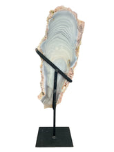 Load image into Gallery viewer, Natural Crystalized Agate Sculpture on Iron Stand | One-of-a-Kind Statement Décor
