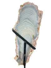 Load image into Gallery viewer, Natural Crystalized Agate Sculpture on Iron Stand | One-of-a-Kind Statement Décor
