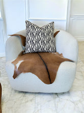 Load image into Gallery viewer, 20x20 Embroidered Linen Pillow – Ivory with Black Stitching
