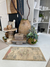 Load image into Gallery viewer, Faded Vintage Turkish Runner – Soft Sage, Rose, and Charcoal
