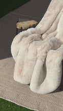 Load and play video in Gallery viewer, Cream Faux Fur Throw – The Art of French Softnes
