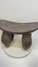 Load and play video in Gallery viewer, African Vintage Headrest Stool – Sculptural Form
