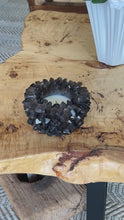 Load and play video in Gallery viewer, Small Smoky Quartz Crystal Candle Holder
