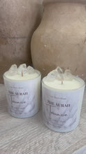 Load and play video in Gallery viewer, The Aurah Terrace Candle – Clear Quartz | 8oz
