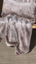 Load and play video in Gallery viewer, Chestnut Faux Fur Throw – The Art of French Softness
