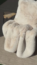 Load and play video in Gallery viewer, French Faux Fur Pillow – Cream | 22x22
