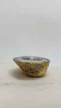 Load and play video in Gallery viewer, Small Agate Bowl with Gold Detail

