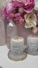 Load and play video in Gallery viewer, The Aurah Terrace Candle – Rose Quartz | 8oz
