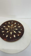Load and play video in Gallery viewer, African wood tray with Bone inlay
