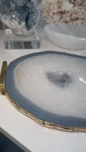 Load and play video in Gallery viewer, Agate Tray with Gold
