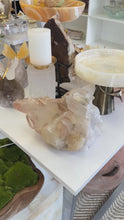 Load and play video in Gallery viewer, Pink-Toned Quartz Crystal Cluster

