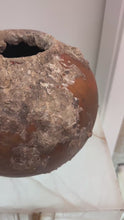 Load and play video in Gallery viewer, Brazilian Terra Cotta Vessel with Natural Shell &amp; Coral Accretions
