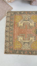 Load and play video in Gallery viewer, Faded Tribal Turkish Runner – Sunset Rose &amp; Olive
