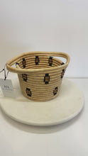 Load and play video in Gallery viewer, Handwoven African Basket with Subtle Leopard-Inspired Pattern
