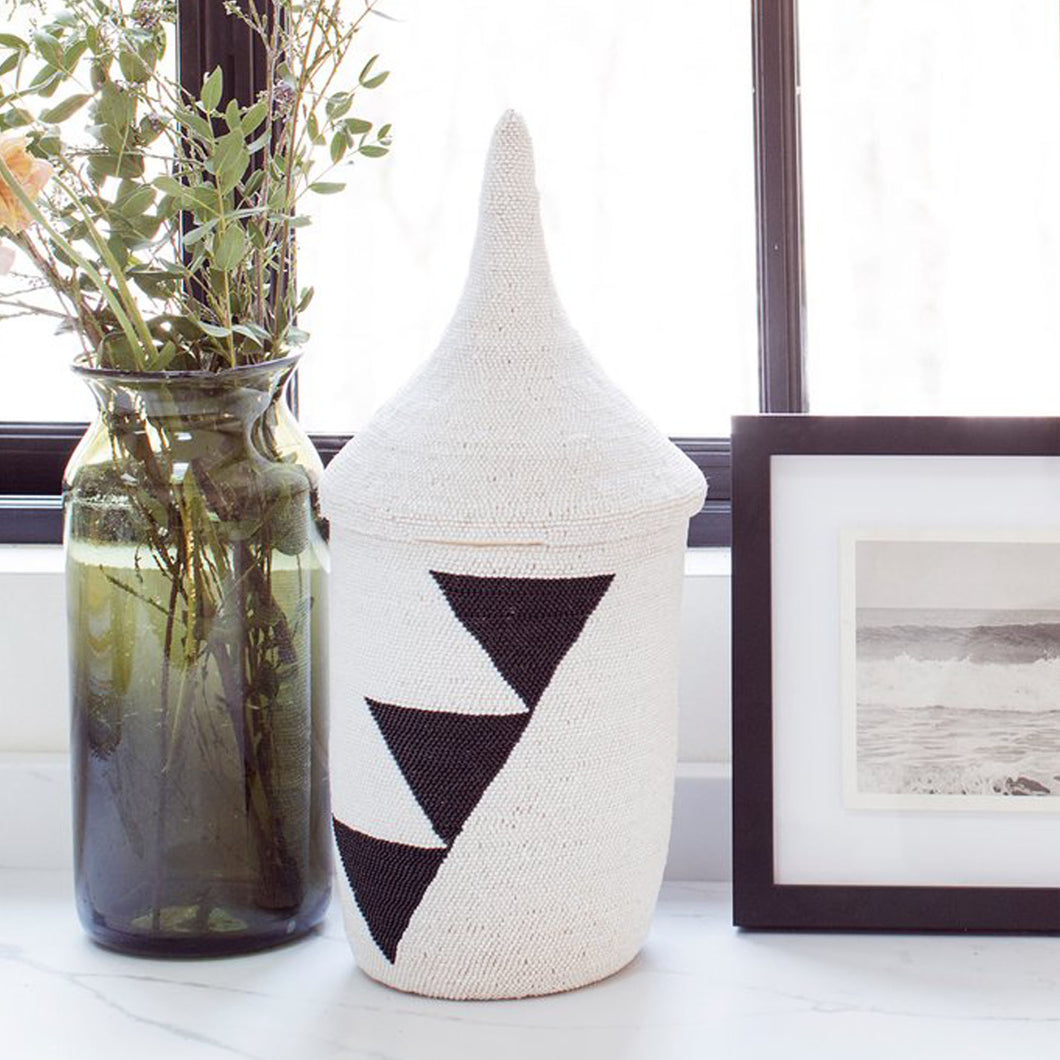 Beaded Basket (triangles)